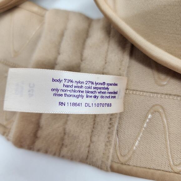 Cacique Nude Tan Strapless Full Coverage Back Closure Underwire Bra Size 42C - Picture 3 of 4